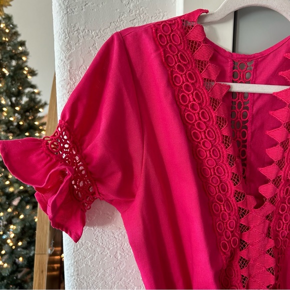 NWT Anthropologie Peixoto Embroidered Lace Cover-Up Mini Dress - Picture 5 of 6